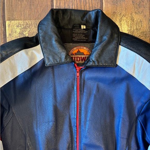 Vintage 90s Midway Leather STOP Jacket - Picture 3 of 7